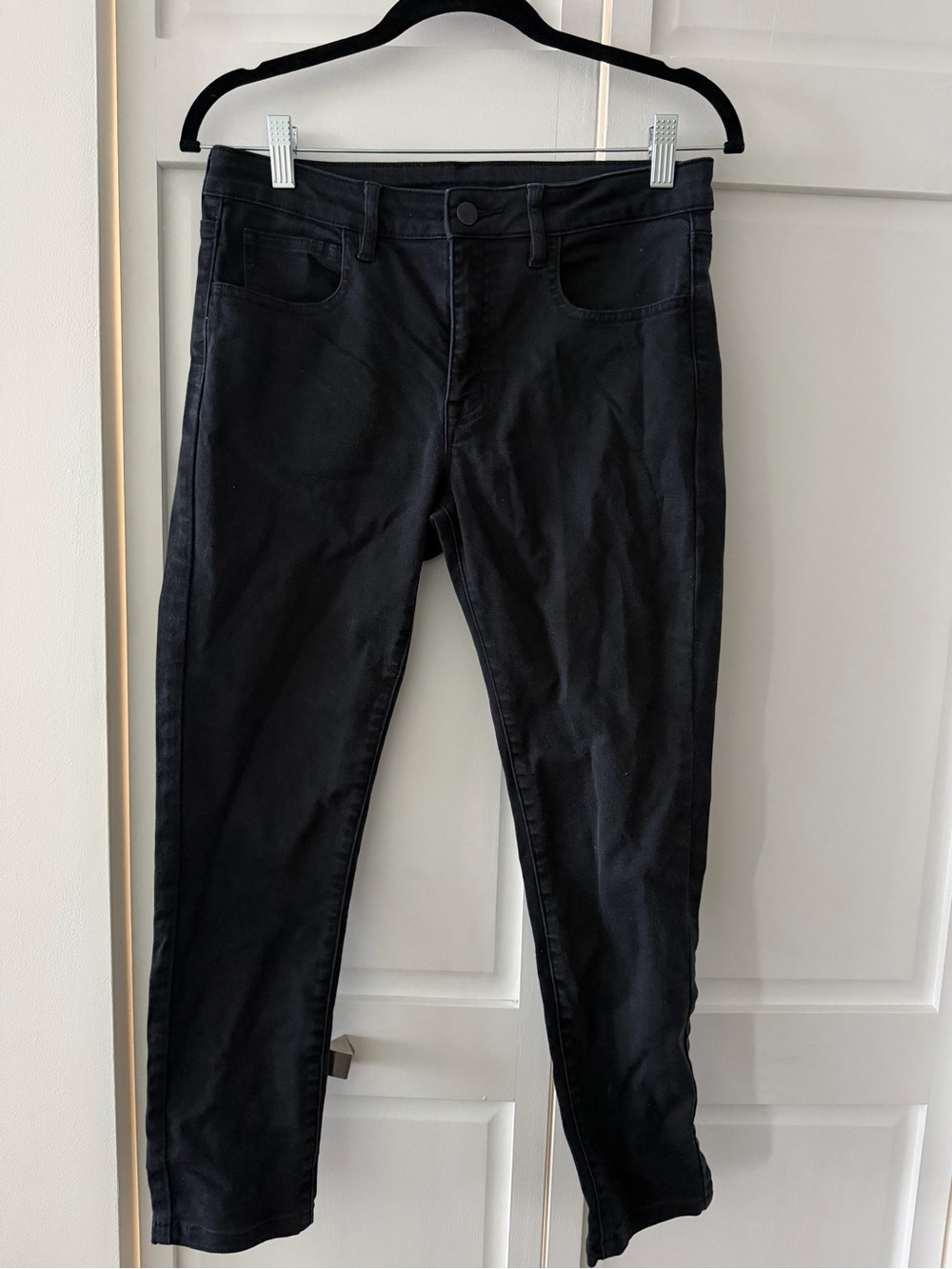 MUJI Black 4-Way Stretch Skinny Jeans Denim Pants Size 25⁠